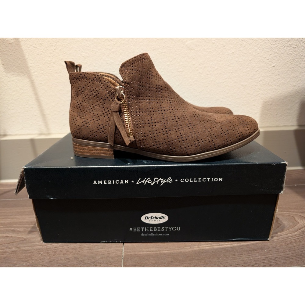 Dr. Scholls Women‎ Shoes 6.5M Rate Zip Chocolate Brown Microfiber Per